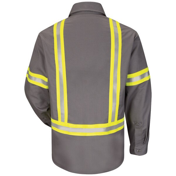 Bulwark ComforTouch Enhanced-Vis Uniform Shirt in gray